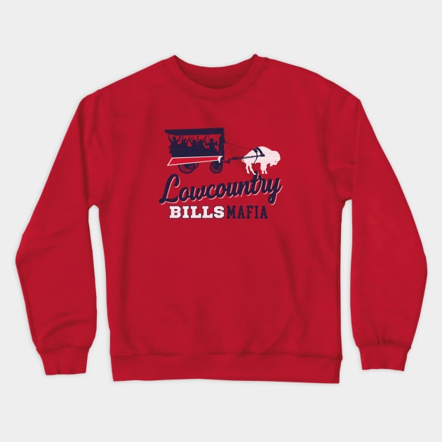 Chucktown Mafia Carriage - Red Crewneck Sweatshirt by Lowcountry Bills Mafia